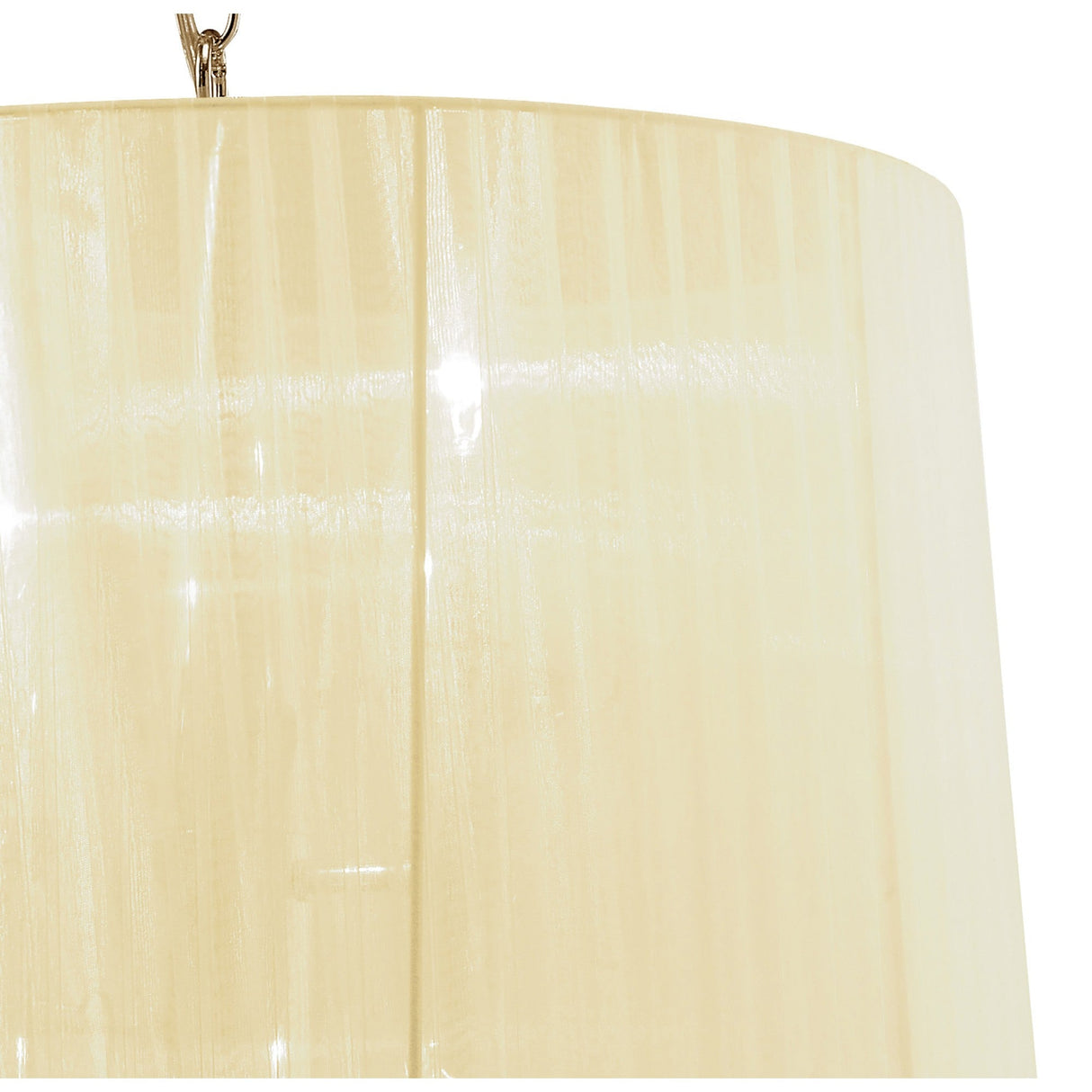 Tiffany 6 Light Crystal Pendant Light – French Gold With Cream Shade