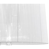 Tiffany 6 Light Crystal Pendant Light – Polished Chrome With White Shade