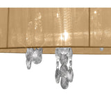 Tiffany 6 Light Crystal Pendant Light – Polished Chrome With Soft Bronze Shade