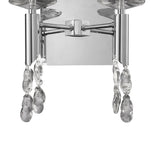Tiffany 4 Light Crystal Wall Light With Switch - Chrome With White Shades