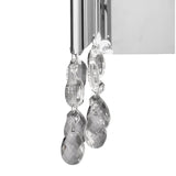 Tiffany 4 Light Crystal Wall Light With Switch - Chrome With Cream Shades