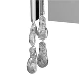 Tiffany 2 Light Crystal Wall Light With Switch - Chrome With Cream Shade