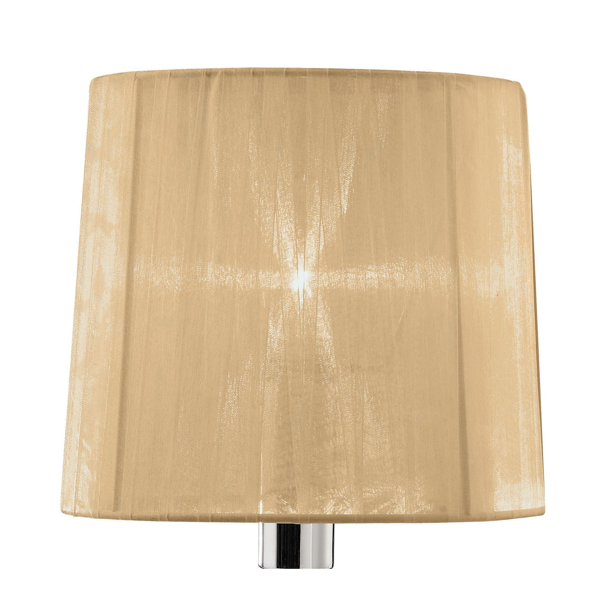 Tiffany 2 Light Crystal Table Lamp - Chrome With Soft Bronze Shade
