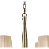 Tiffany 2 Tier 24 Light Crystal Chandelier - Brass With Bronze Shades