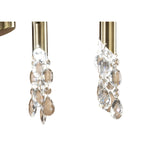 Tiffany 8 Light Crystal Chandelier - Brass With Bronze Shades