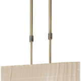 Tiffany Oval 8 Light Crystal Chandelier - Brass With Bronze Shade