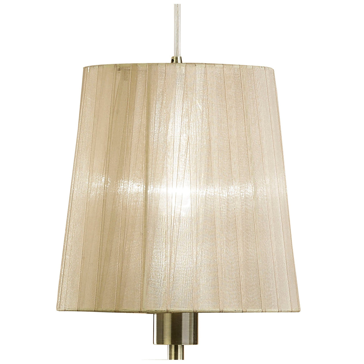 Tiffany 6 Light Crystal Bar Pendant Light - Brass With Bronze Shades