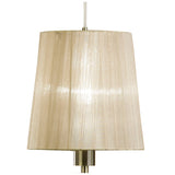 Tiffany 6 Light Crystal Bar Pendant Light - Brass With Bronze Shades