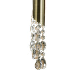 Tiffany 6 Light Crystal Bar Pendant Light - Brass With Bronze Shades