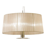 Tiffany 4 Light Crystal Pendant Light – Antique Brass With Soft Bronze Shade