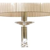 Tiffany 4 Light Crystal Pendant Light – Antique Brass With Soft Bronze Shade