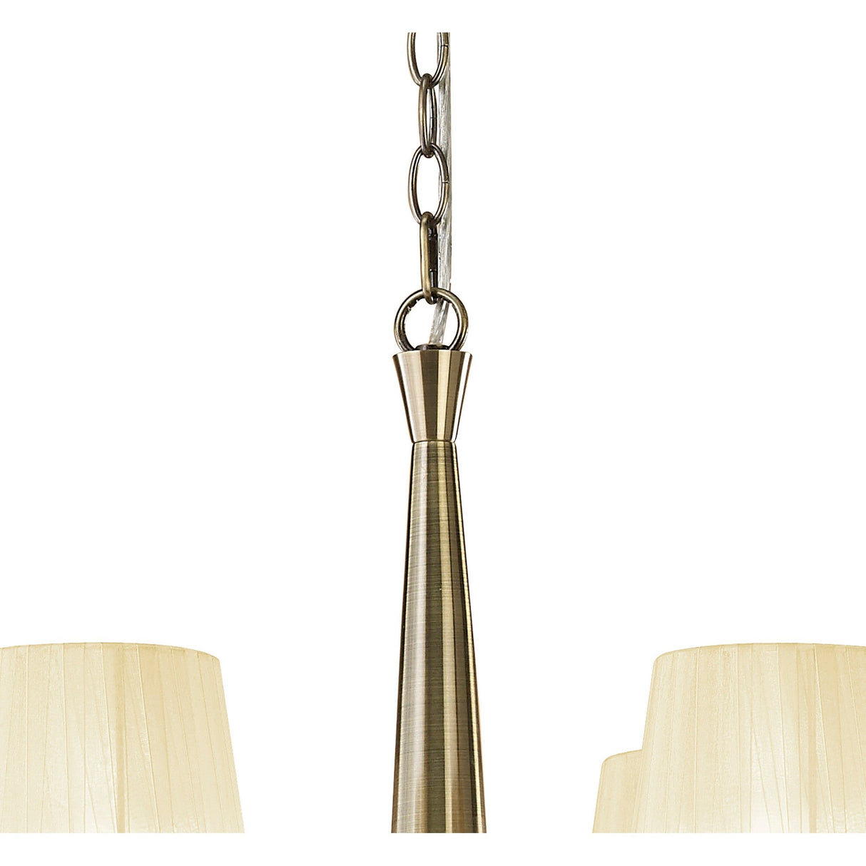 Tiffany 2 Tier 24 Light Crystal Chandelier - Brass With Cream Shades