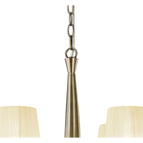 Tiffany 2 Tier 24 Light Crystal Chandelier - Brass With Cream Shades