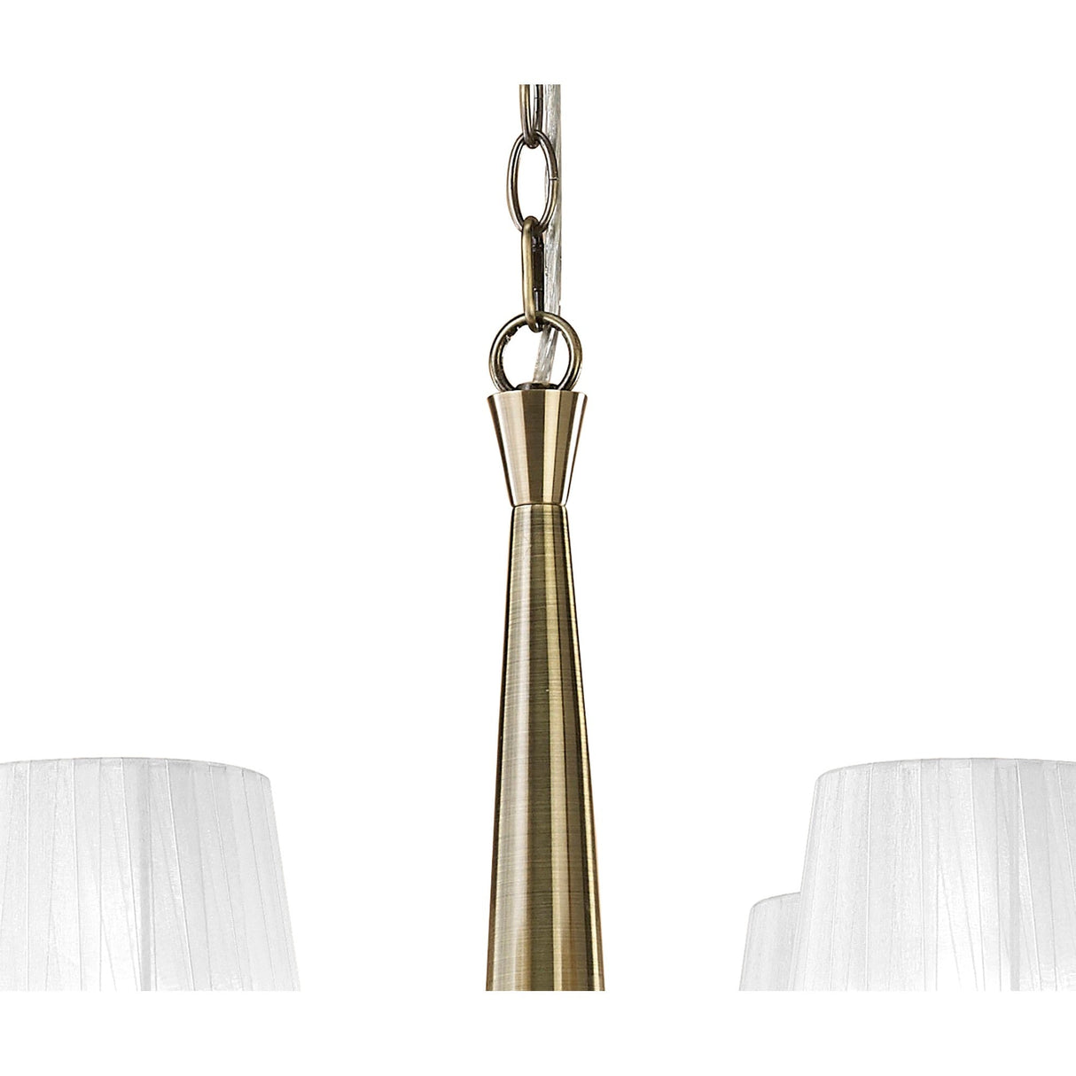 Tiffany 2 Tier 24 Light Crystal Chandelier - Brass With White Shades