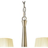 Tiffany 12 Light Crystal Chandelier - Brass With Cream Shades