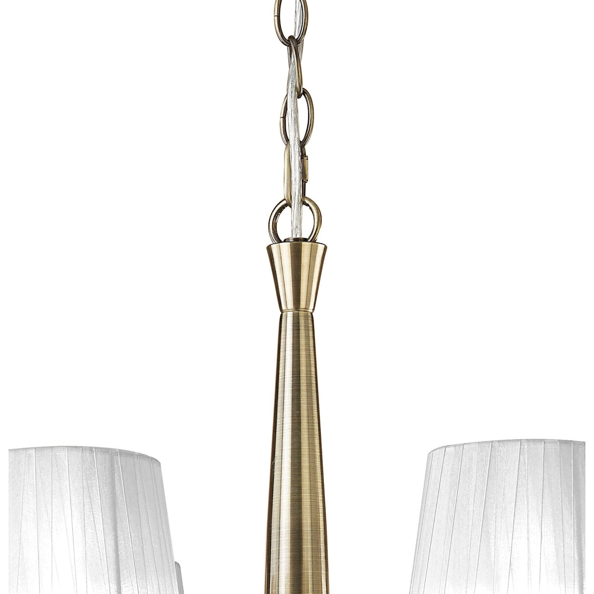 Tiffany 12 Light Crystal Chandelier - Brass With White Shades