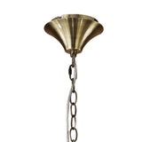 Tiffany 8 Light Crystal Chandelier - Brass With White Shades