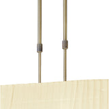 Tiffany Oval 8 Light Crystal Chandelier - Brass With Cream Shade