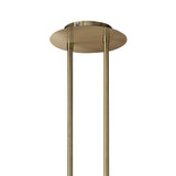 Tiffany Oval 8 Light Crystal Chandelier - Brass With White Shade