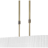 Tiffany Oval 8 Light Crystal Chandelier - Brass With White Shade