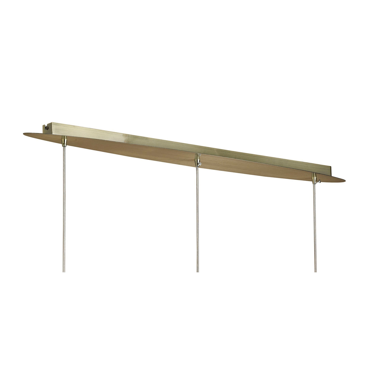 Tiffany 6 Light Crystal Bar Pendant Light - Brass With Cream Shades