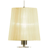 Tiffany 6 Light Crystal Bar Pendant Light - Brass With Cream Shades
