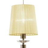 Tiffany 5 Light  Crystal Cluster Pendant Light -  Brass With Cream Shades