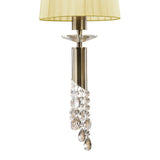 Tiffany 5 Light  Crystal Cluster Pendant Light -  Brass With Cream Shades