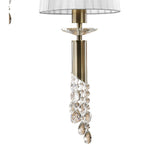 Tiffany 5 Light Crystal Cluster Pendant Light - Brass With White Shades