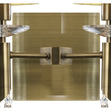 Tiffany 4 Light Crystal Wall Light With Switch - Brass With Cream Shades