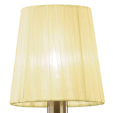 Tiffany 4 Light Crystal Wall Light With Switch - Brass With Cream Shades