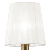 Tiffany 4 Light Crystal Wall Light With Switch - Brass With White Shades
