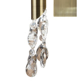 Tiffany 2 Light Crystal Wall Light With Switch - Brass With White Shade