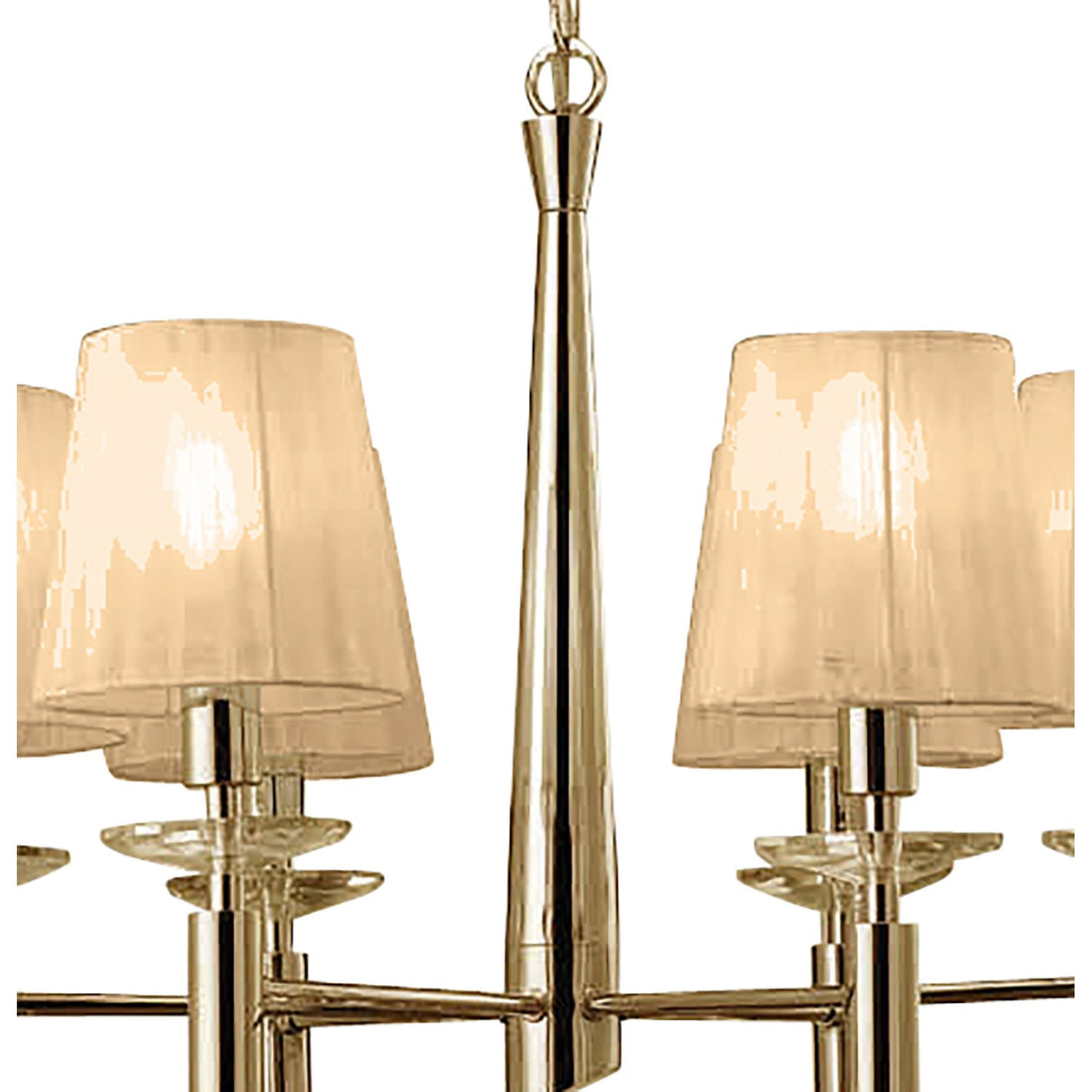 Tiffany 12 Light Crystal Chandelier - Gold With  Bronze Shades