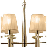 Tiffany 12 Light Crystal Chandelier - Gold With  Bronze Shades
