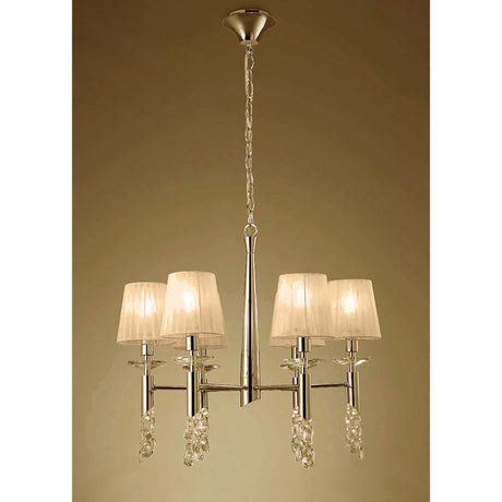Tiffany 12 Light Crystal Chandelier - Gold With  Bronze Shades