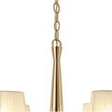 Tiffany 8 Light Crystal Chandelier - Gold With Cream Shades