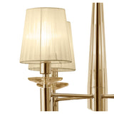 Tiffany 8 Light Crystal Chandelier - Gold With Cream Shades