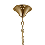 Tiffany 8 Light Crystal Chandelier - Gold With White Shades