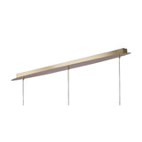 Tiffany 6 Light Crystal Bar Pendant Light -  Gold With Cream Shades