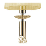 Tiffany 6 Light Crystal Bar Pendant Light -  Gold With Cream Shades