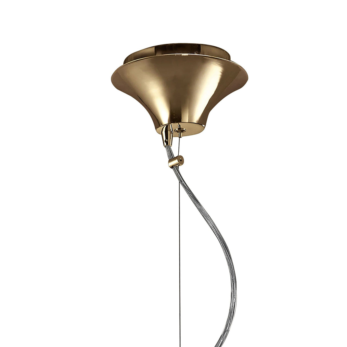 Tiffany 4 Light Crystal Pendant Light – French Gold With Soft Bronze Shade