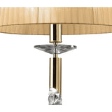 Tiffany 4 Light Crystal Pendant Light – French Gold With Soft Bronze Shade