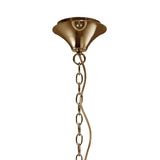 Tiffany 6 Light Crystal Pendant Light – French Gold With White Shade