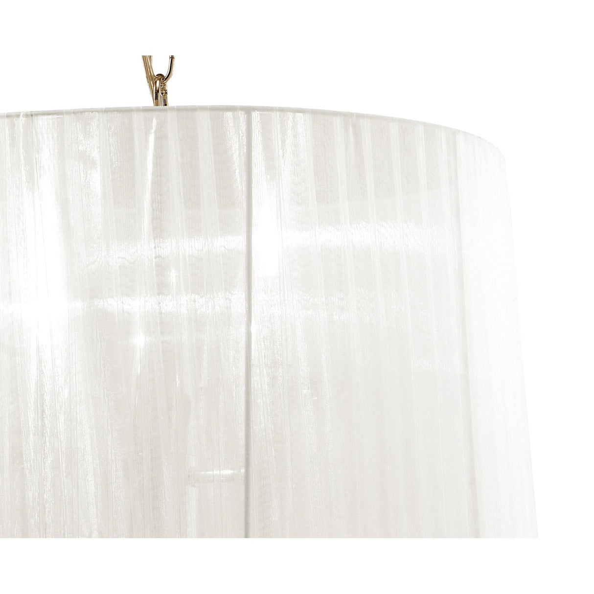 Tiffany 6 Light Crystal Pendant Light – French Gold With White Shade