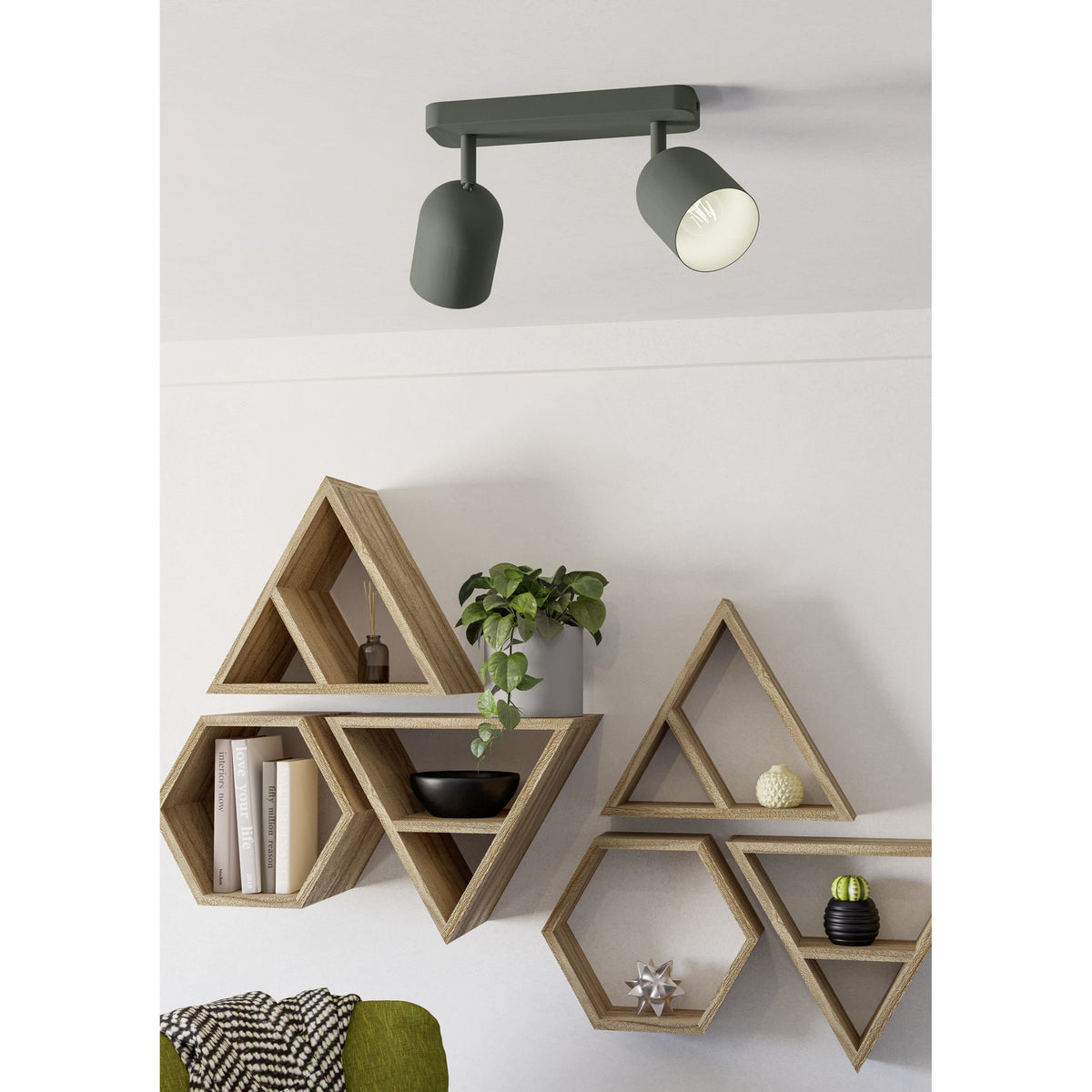Tilston 2 Light Spotlight Bar - Green