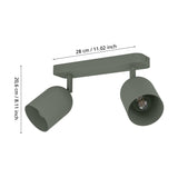 Tilston 2 Light Spotlight Bar - Green