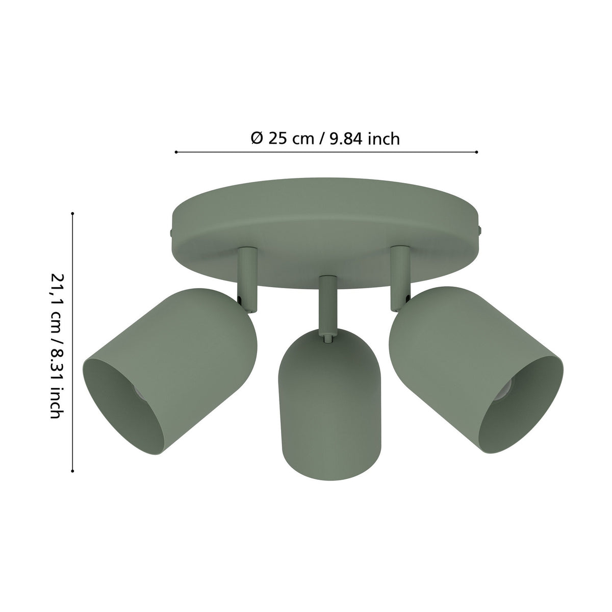 Tilston Ceiling Spotlight - Green