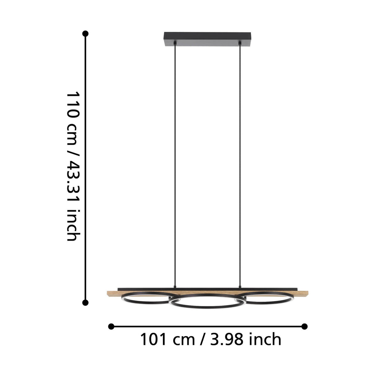 Timarne Pendant Light 25W 99625 - Black & Brown