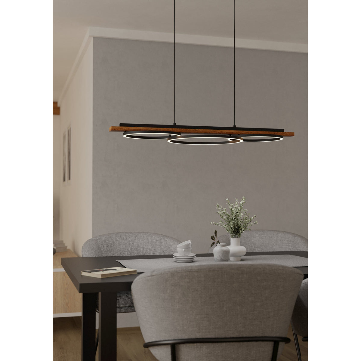 Timarne Pendant Light 25W - Black & Rustic Brown